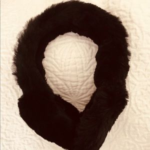 Black 100% Natural Fur Ear Muffs